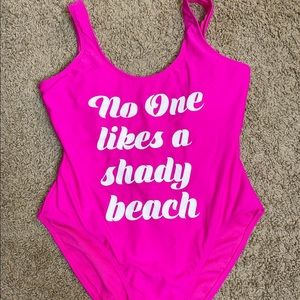 One piece bathing suit